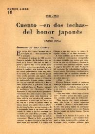 Cuento -en dos fechas- del honor japonés / por Carlos Esplá | Biblioteca Virtual Miguel de Cervantes