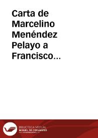 Portada:Carta de Marcelino Menéndez Pelayo a Francisco Rodríguez Marín. Madrid, 22 octubre 1902