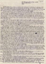 Portada:Carta de Trifón Gómez a Indalecio Prieto. Paris, 20 de julio de 1950