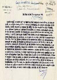 Portada:Carta de Indalecio Prieto a Carlos Esplá. San Juan de Luz 19 de agosto de 1961