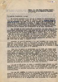 Portada:Carta de Josep Tarradellas a Diego Martínez Barrio. París, 24 de enero de 1948