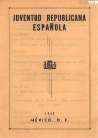 Juventud Republicana Española. Ciclo de conferencias  | Biblioteca Virtual Miguel de Cervantes