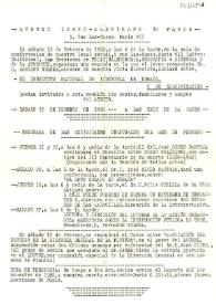 Programa de conferencias del Ateneo Ibero-Americano de París | Biblioteca Virtual Miguel de Cervantes