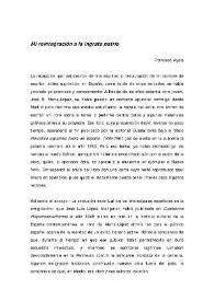 Mi reintegración a la ingrata patria / Francisco Ayala | Biblioteca Virtual Miguel de Cervantes