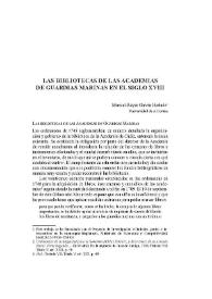 Las bibliotecas de las Academias de Guardias Marinas en el siglo XVIII / Manuel-Reyes García Hurtado
