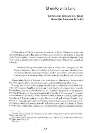 El exilio en la "Luna" / Inmaculada Donaire del Yerro | Biblioteca Virtual Miguel de Cervantes