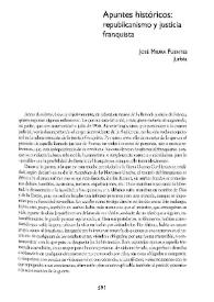 Apuntes históricos: republicanismo y justicia franquista  / José Miura Fuentes | Biblioteca Virtual Miguel de Cervantes