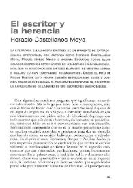 El escritor y la herencia / Horacio Castellanos | Biblioteca Virtual Miguel de Cervantes