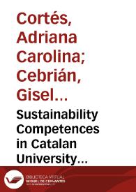 Portada:Sustainability Competences in Catalan University Degrees