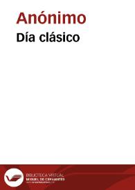 Día clásico | Biblioteca Virtual Miguel de Cervantes