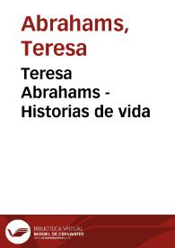 Portada:Teresa Abrahams - Historias de vida