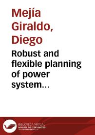 Portada:Robust and flexible planning of power system generation capacity