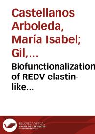 Portada:Biofunctionalization of REDV elastin-like recombinamers improves endothelialization on CoCr alloy surfaces for cardiovascular applications