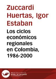 Portada:Los ciclos económicos regionales en Colombia, 1986-2000