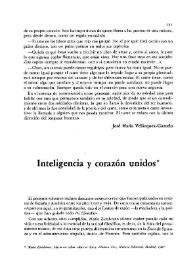 Portada:Inteligencia y corazón unidos / Isabel de Armas