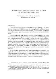 La "conversión general" del Reino de Granada (1499-1501) / José Enrique López de Coca Castañer | Biblioteca Virtual Miguel de Cervantes