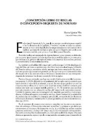 Portada:¿Concepción-libro de reglas o concepción-orquesta de normas? / Marisa Iglesias Vila