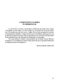 Más información sobre A Ermanno Caldera. In memoriam / Enrique Rubio Cremades