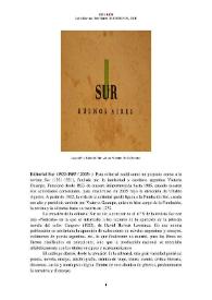 Portada:Editorial Sur (1933-1985/2005-) [Semblanza] / Sofía Bonino