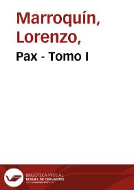 Portada:Pax - Tomo I