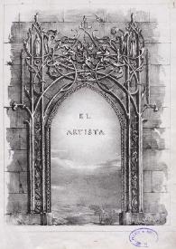 El Artista (Madrid. 1835). Tomo I, 5 de enero de 1835 | Biblioteca Virtual Miguel de Cervantes