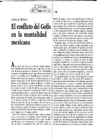 Portada:Carta de México: \"El conflicto del Golfo en la mentalidad mexicana\" / Manuel Ulacia