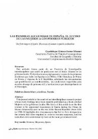 Las primeras alcaldesas de España. El acceso de las mujeres a los poderes públicos / Guadalupe Gómez-Ferrer Morant | Biblioteca Virtual Miguel de Cervantes