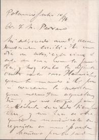 Carta de José María de Pereda a Mariano Pedrero / José María de Pereda | Biblioteca Virtual Miguel de Cervantes