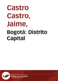 Portada:Bogotá: Distrito Capital 