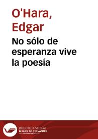 Portada:No sólo de esperanza vive la poesía