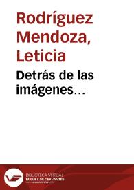 Portada:Detrás de las imágenes…