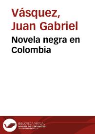 Portada:Novela negra en Colombia