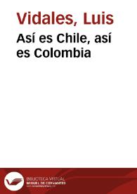 Portada:Así es Chile, así es Colombia