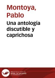 Portada:Una antología discutible y caprichosa