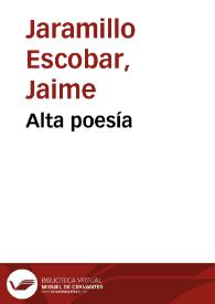 Alta poesía | Biblioteca Virtual Miguel de Cervantes