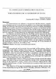 El liderazgo carismático de Evita  / Marysa Navarro | Biblioteca Virtual Miguel de Cervantes