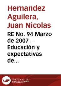 RE No. 94 Marzo de 2007 -- Educación y expectativas de inflación | Biblioteca Virtual Miguel de Cervantes