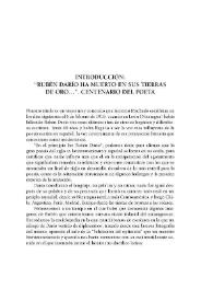 Portada:Introducción: “Rubén Darío ha muerto en sus tierras de oro…”. Centenario del poeta / Miguel Ángel Auladell Pérez y José Carlos Rovira Soler