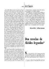Dos novelas de Alcides Arguedas / José Carlos Rovira
