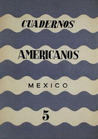 Portada:Cuadernos americanos. Año VI, vol. XXXV, núm. 5, septiembre-octubre de 1947