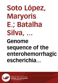 Portada:Genome sequence of the enterohemorrhagic escherichia coli bacteriophage UFV-AREG1