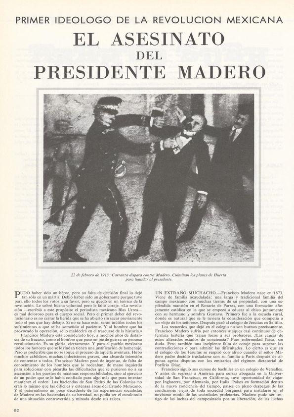 El asesinato del Presidente Madero. Primer ideólogo de la revolución mexicana | Biblioteca Virtual Miguel de Cervantes