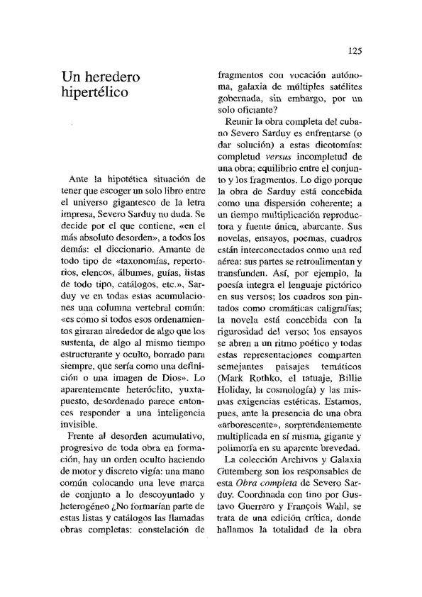 Un heredero hipertélico / Gustavo Valle | Biblioteca Virtual Miguel de Cervantes