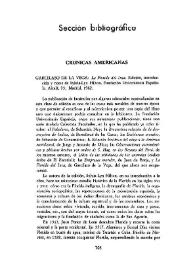 Portada:Garcilaso de la Vega: "La Florida del Inca". Edición, introducción y notas de Sylvia-Lyn Hilton. Fundación Universitaria Española. Alcalá, 93; Madrid, 1982 / Carmen Bravo-Villasante