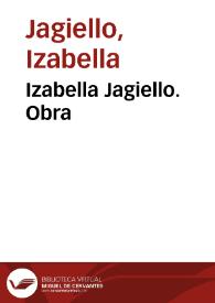 Izabella Jagiello. Obra | Biblioteca Virtual Miguel de Cervantes