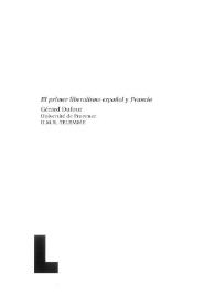 El primer liberalismo español y Francia / Gérard Dufour | Biblioteca Virtual Miguel de Cervantes