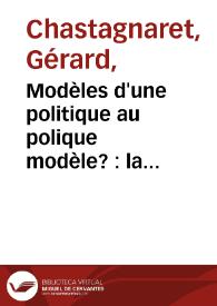 Portada:Modèles d'une politique au politique modèle? : la politique minière péninsulaire sous Charles III / Gérard Chastagnaret