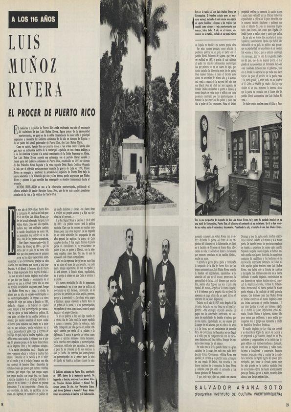 Luis Muñoz Rivera. El prócer de Puerto Rico / Salvador Arana Alonso | Biblioteca Virtual Miguel de Cervantes