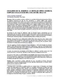 Más información sobre Cocaleros en el Gobierno: un enfoque crítico sobre el complejo coca-cocaína en la Bolivia del siglo XXI / Franco Gamboa Rocabado