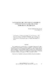 Más información sobre Las razones del fracaso: la Asamblea Constituyente en Bolivia como democracia bloqueada / Franco Gamboa Rocabado